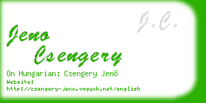 jeno csengery business card