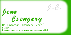 jeno csengery business card